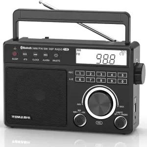 블루투스 ATS 튜닝 시계 및 알람 녹음 USB/SD 카드를 통한 MP3/WMA 재생 LCD 디스플레이를 배터리 작동