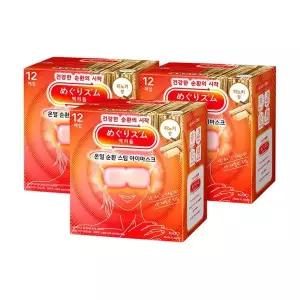 멕리듬 온열 순환 스팀 아이마스크 히노키향 12매입 3팩