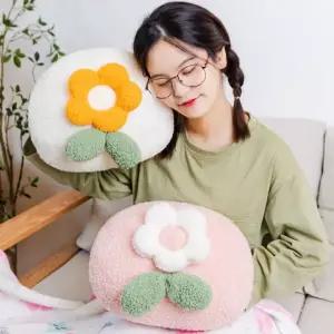 은창]무릎담요/무릅담요 입체 꽃입 플라워 쿠션 무릎 담요 극세사 이불 단체 사은품 겨울 보온 사무실