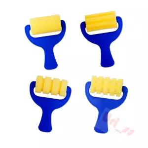 키즈맘아트 미술놀이 롤러세트 스탬프 데굴데굴 와이드 롤러스탬프