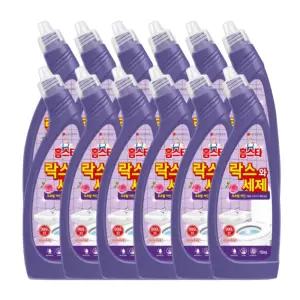 홈스타락스와세제 변기세정제 후로랄파인 750ml 12개