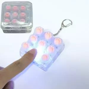 케이스 LED 고양이발 9구 키캡키링 딸깍이 키보드 클리커