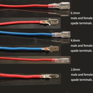 540개 남성  여성 스페이드 커넥터 키트 절연 슬리브 포함 - 전기 배선호환  2.8mm 6.3mm 크림프 단자