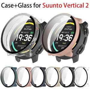 Suunto Vertical 2 스포츠 시계호환  케이스+유리  유리 화면 보호 장치가 포함 케이스 in 1