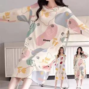 [로즈엘리]오버핏 파스텔 긴팔 잠옷 원피스 홈웨어 2컬러 2026