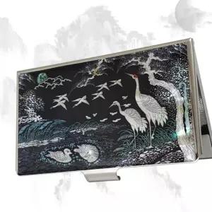 DAILY SSUUP 디자인 나전칠기 자개 송학 명함케이스 명함지갑 - FWC42BEA20