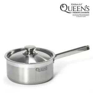 키친아트 퀸즈 인덕션 통3중 스텐304 편수냄비 18cm