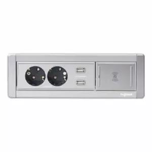 르그랑 사각 콘센트 2구 USB 무선충전 소프트알루