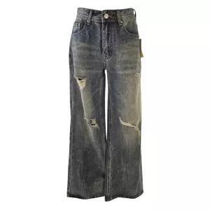 [롯데백화점]트위 찢청 데미지 와이드 팬츠 TOCEFPD001