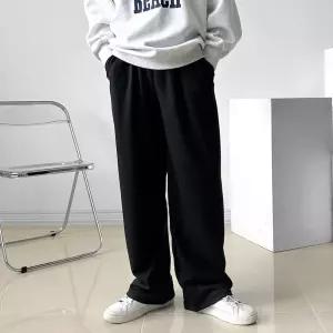 남자 스트링 일자 조거핏 면 팬츠 트레이닝 밴딩 바지