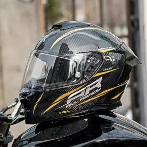 바이크 오토바이헬멧 하이바 AR DOT 카본 파이버 오토바이 헬멧 풀페이스 오프로드 레이싱 대형 테일 윙