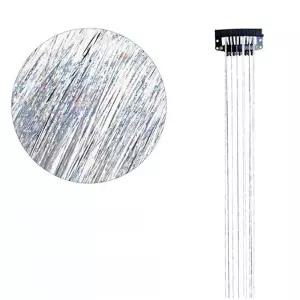 글리터 붙임머리 헤어피스 트윙클 브릿지 반짝이 컬러 포인트 여돌 스타일