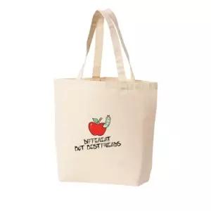 에코백 토트백 애플 다르지만 좋은친구들 사과 애벌레 프린트에코백
