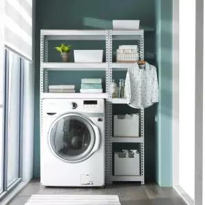 스피드랙 통돌이 드럼 세탁기 김치냉장고 위 선반 세탁실 철제선반 조립식 앵글 2단 3단