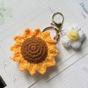 [엠에스]26010 해바라기 뜨개 키링/인형키링/에어팟키링/캐릭터키링/열쇠고리/가꾸키링