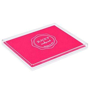 고무 도장, 종이, 나무, 천, 스크랩북, 무독성 지문 패드 핑크 u2026에 적합한 RNKP 대형 핑크 잉크 패드, 공예 잉크 패드