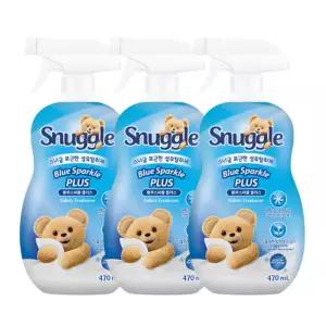 스너글섬유탈취제 스너글블루스파클 룸스프레이 470ml 3개