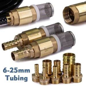1PC 25MM 파고다 체크 밸브 호스 어댑터 필터 황동 역류 방지 단방향 펌프 프리필터 보호 제어