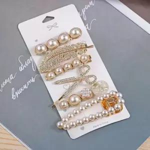 앞 옆 머리 예쁜 미니 헤어 집게 핀 큐빅 진주 삔