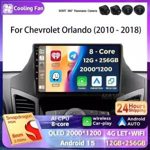 쉐보레 올란도 2010 2011-2018용 안드로이드 15 카플레이 카 라디오 자동차 4G WIFI GPS 네비게이션