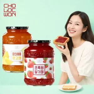 파인애플망고잼 1kg + 딸기잼 1kg 세트 과일쨈 샌드위치 식빵 토스트 모닝빵 카페 대용량 업소용 달콤한