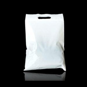 [2개구성] 포장 백 가방 팬시 비닐 지퍼식 100매 옷 쇼핑 봉지 봉투 15cmX21cm+4cm PE 화이트 HW4017C0