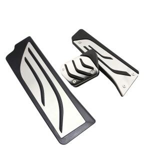 BMW 3 시리즈 G20 G21 330i 2019-2023 LHD AT 스테인리스 스틸 가스 브레이크 페달 커버 캡 발판 패드 트림