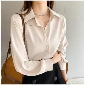 여성 쉬폰 블라우스 4컬러 1p 기본 정장 봄 가을 셔츠 간절기 긴팔