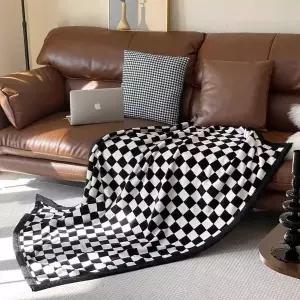 [에이치플러스몰]북유럽 감성 블랭킷 거실 쇼파 카페 담요 100X150CM 감성담요 카페담요