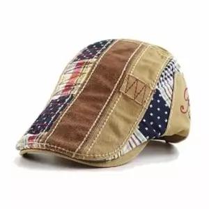 [패션] 체크 가죽 헌팅캡 도리우찌 영국모자