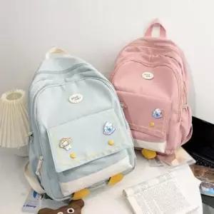 귀여운 오리 디자인 소형 백팩 여성 여행용 학생 가방