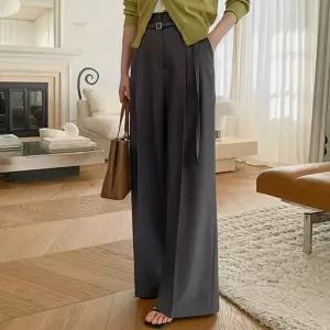 모엔 와이드 슬랙스(벨트set)