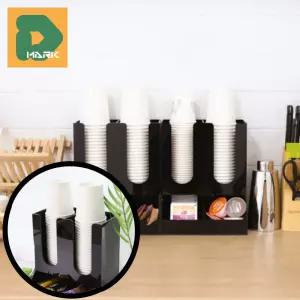 깔끔한 종이컵디스펜서 사무실 커피 냅킨 주방 정리대 정리 거치대 탕비실 수납함 컵 보관함 홀더 카페용