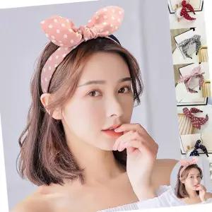 머리띠 도트 리본 넓은 머리띠 URK-175