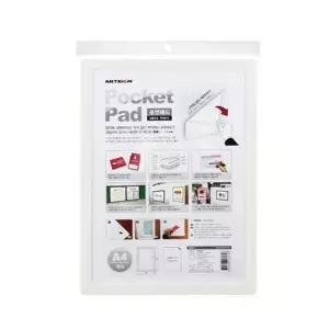 벽부착 A4용지 안내문 메뉴판 액자 게시판 꽂이 패드 흰색 탈부착