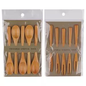 옻칠 티스푼 티포크 5개입 set 티스푼 우드스푼 옻칠 나무스푼 커피스푼 고급 티포크