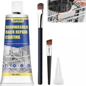 JAOJAO 식기세척기 랙 수리 코팅 키트 강력한 방수 보호 고온 및 저온 저항 안전 포뮬러 50ml 화이트