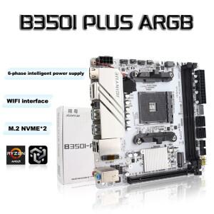 JGINYUE B350 칩 MINI-ITX AM4 DDR4 메인보드 데스크탑 게이밍 AMD B350I-PLUS ARGB Sata NVME