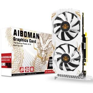 AIBOMAN 비디오 카드 AMD RX580 8GB 그래픽 GDDR5 256Bit 2048SP 드래곤 시리즈 게임용 데스크탑 컴퓨터 구