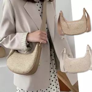 피크닉가방 반달가방 반달 라탄 숄더백 가벼운 핸드백 데일리백 여성