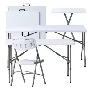 접이식테이블 철제입식 간이식탁 원룸다용도 접는책상 야외테이블