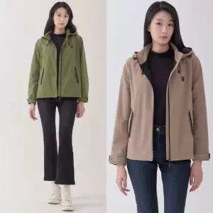 지센 여성 콘트라스트 후드 숏 점퍼 LSJPO955