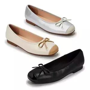 에스콰이아 여성 벨로아 리본 플랫슈즈 FSHQ633_635