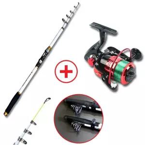 초보자용 원투 낚시대 세트 릴줄포함 바다방파제용 1세트