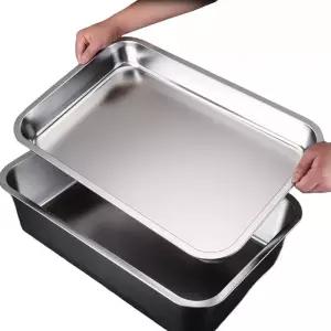 스텐 튀김옷 고기손질 대형 쟁반 밧드 트레이 바트 사각 직사각형 설거지통 스틸쟁반