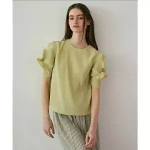 [NS홈쇼핑]웨이브 반소매 플리츠 블라우스(AK02WNPBL01)[35750619]