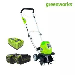 그린웍스 충전경작기 40V-5Ah2개 세트, 땅파기 텃밭관리기