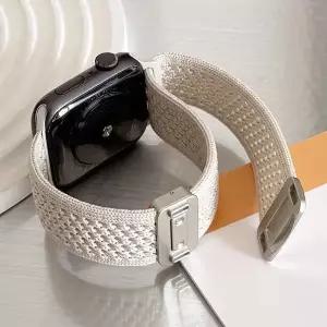 애플워치 11 10 호환 마그네틱 스트랩 니트 나일론 밴드 시계줄 42mm