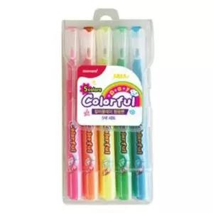 [셀러에이드]TBZ 변색이적은 컬러풀데이 형광펜 5색 형광팬 형광볼펜 형광펜고체