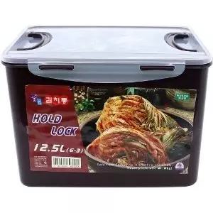 김치 밀폐용기 냉장 보관용 반찬통 김장용 저장용기 갈색 플라스틱